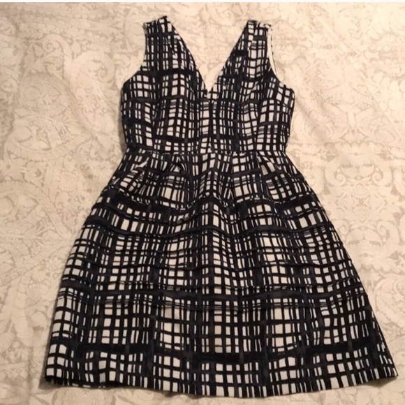 NWT Madewell midnight dress in brushstroke plaid - Picture 6 of 8